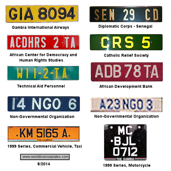 Gambia police introduce new number plate system