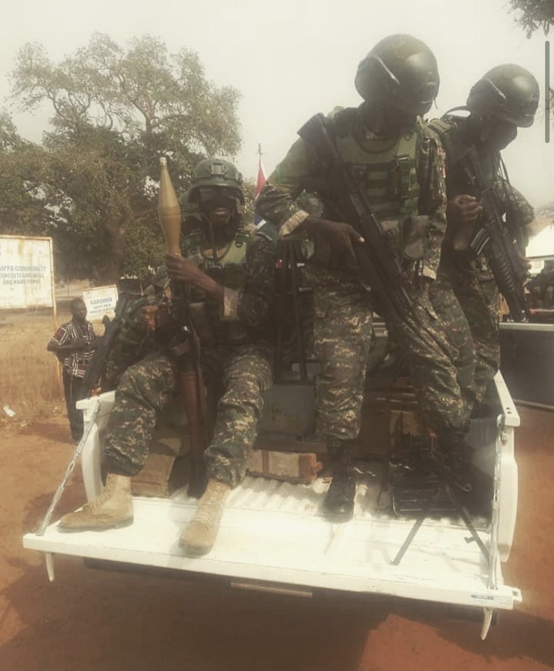 Gambian soldiers arrest two motorcycle thieves