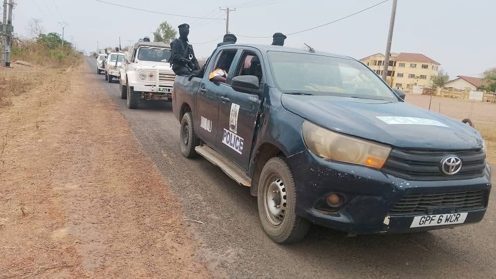Police and Ecomig conduct joint visibility patrols in Bondali communities