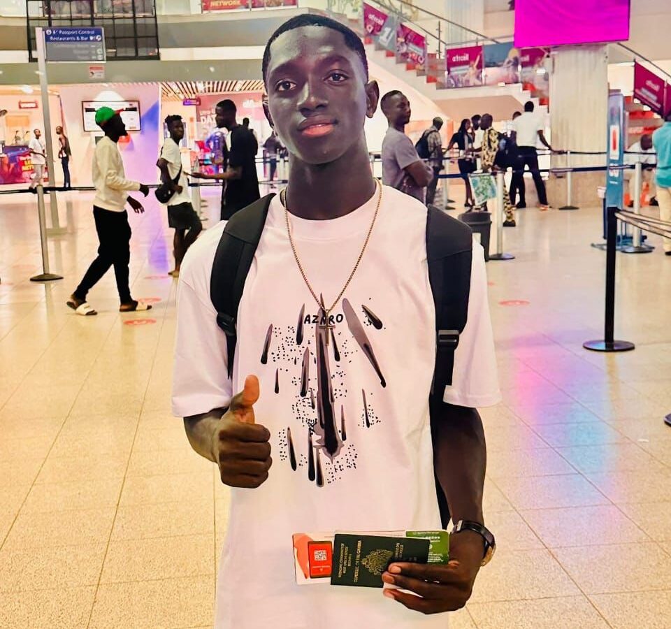Gambian U-17 captain Augustine Mendy arrives in Denmark for Sønderjyske trial