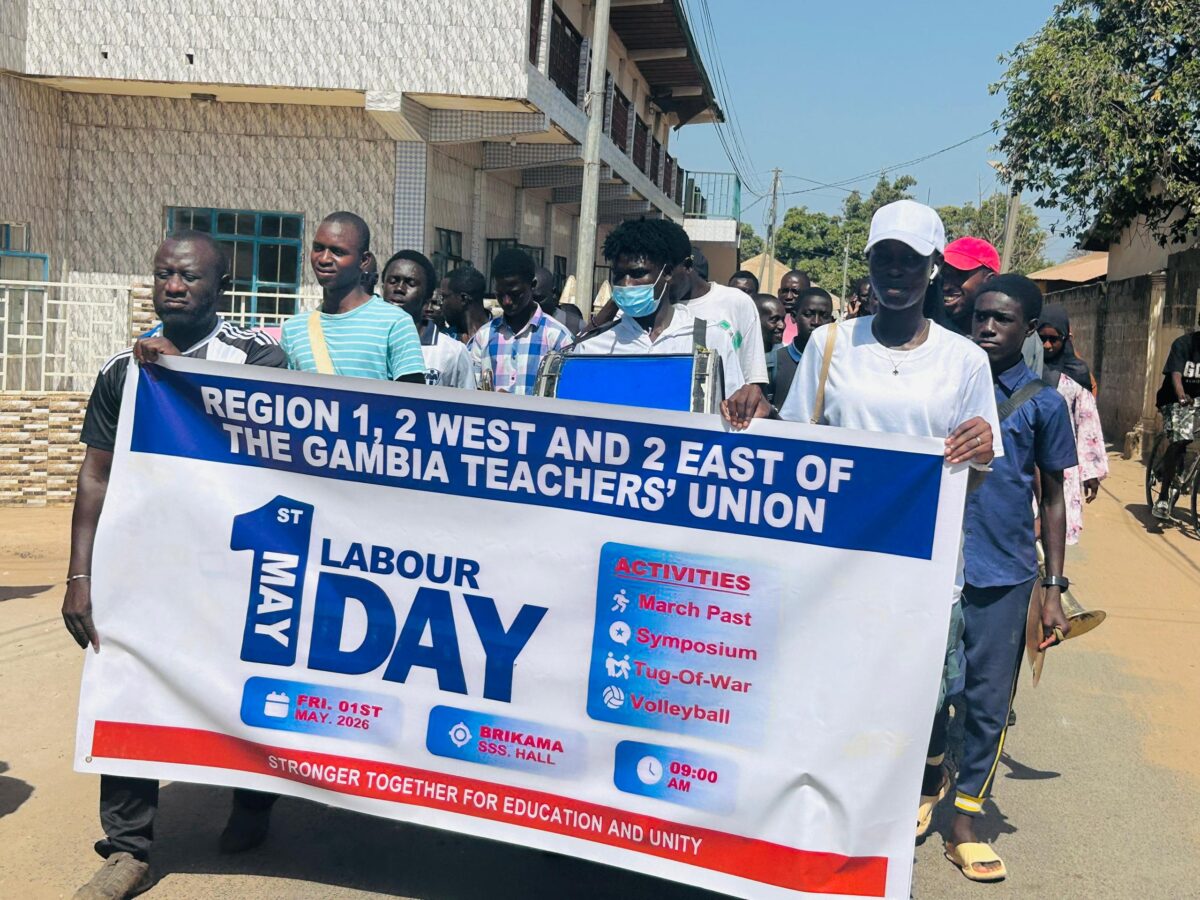Teachers rally in Brikama for Workers’ Day March