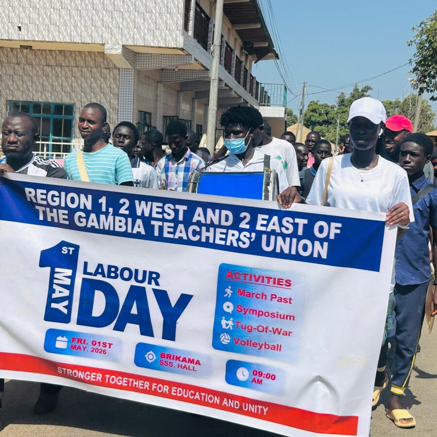 Teachers rally in Brikama for Workers’ Day March