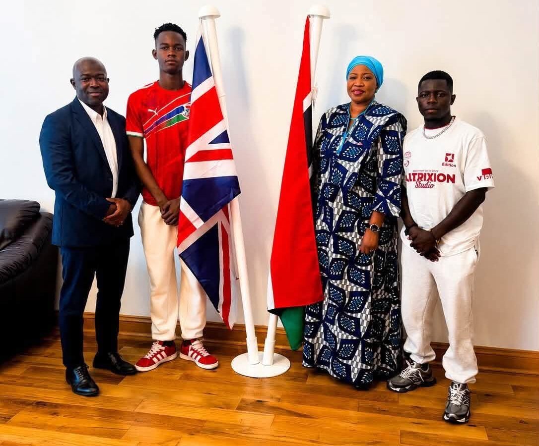 Oboy and Gambian Child visit Gambian High Commission in London