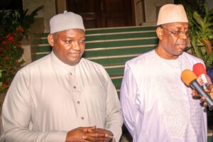 President Barrow receives former Senegalese President Macky Sall