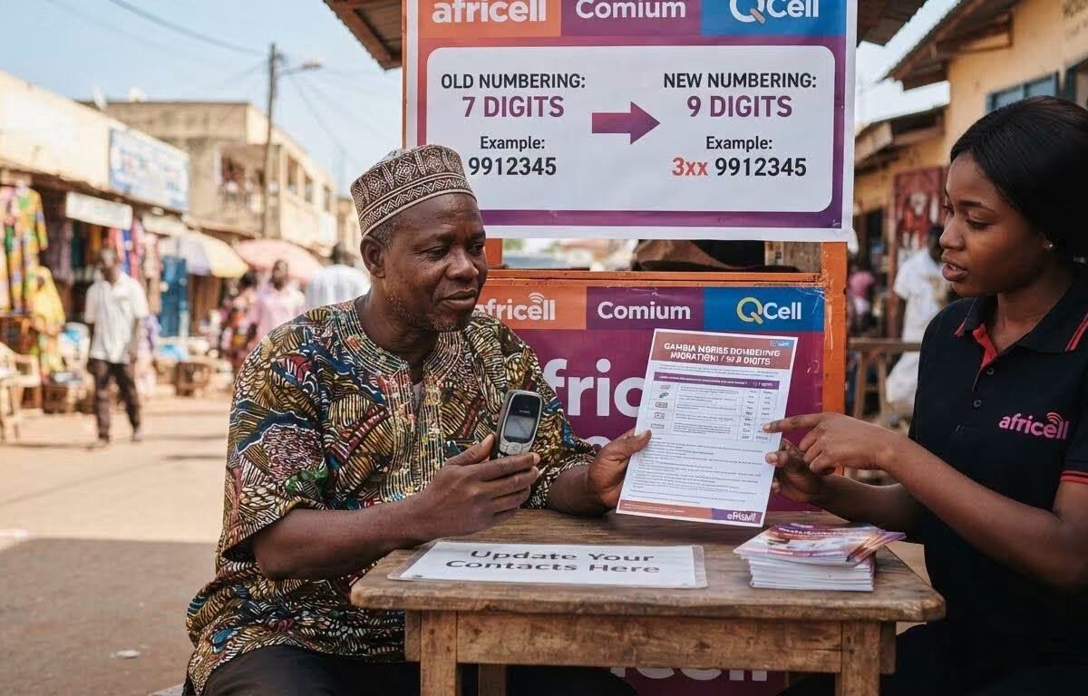 Gambia enters nine-digit era as phone users grapple with overnight switch
